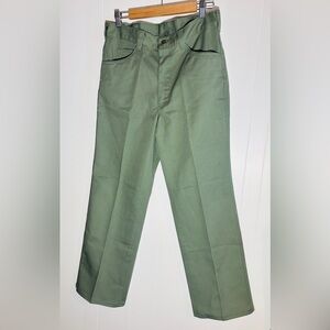 Vintage Lion Apparel Work Pants 34R Green Made in USA